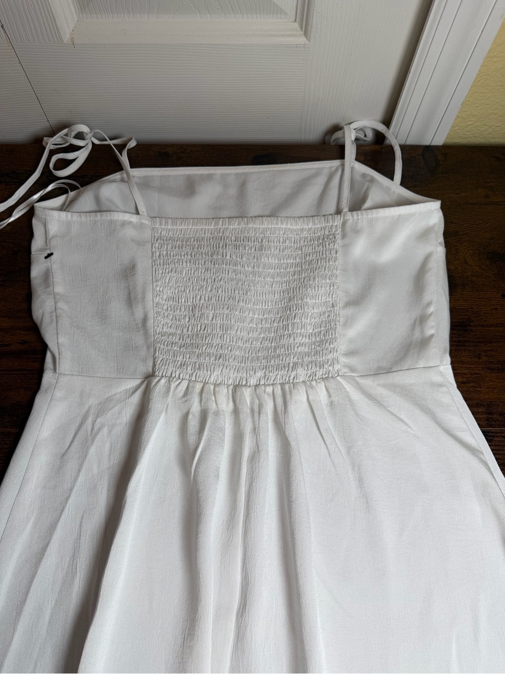 Express White Tie Strap Ruffle Hem Mini Dress Size Small Party Date Night NWT - Picture 9 of 10